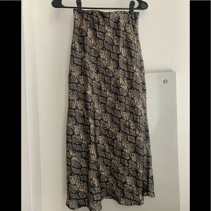 Urban outfitters ankle length silk skirt